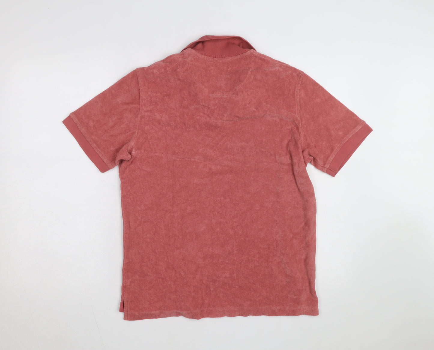 Jaeger Men's Red Cotton Terry Polo Shirt Size S