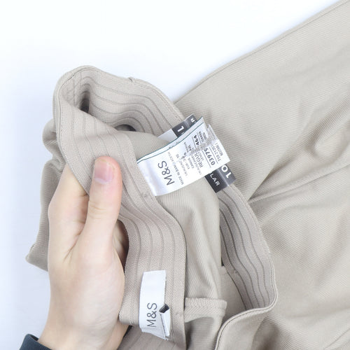 Marks and Spencer Women’s Beige Size 10 Regular Stretch Trousers