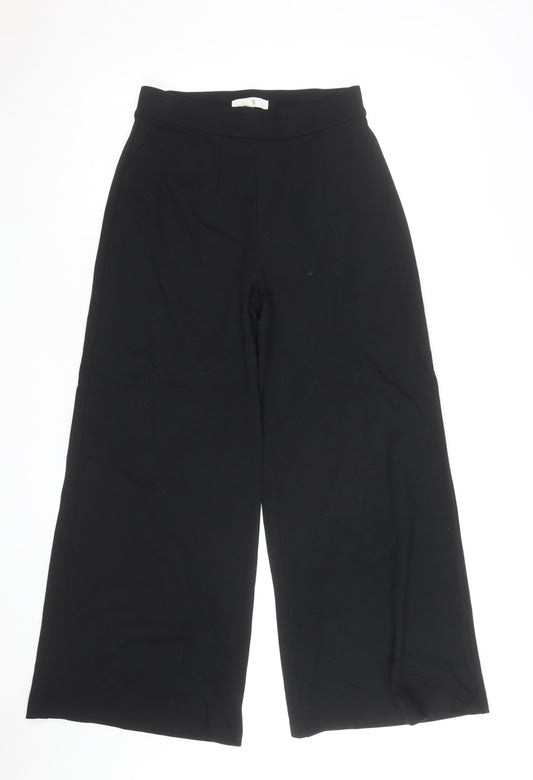Marks and Spencer Black Wide-Leg Stretch Jersey Trousers Women’s S