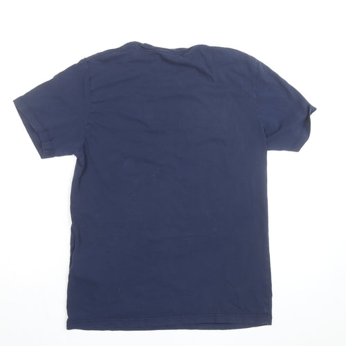 Levi's Men's Blue Graphic Logo Crew Neck Cotton T-Shirt Size S