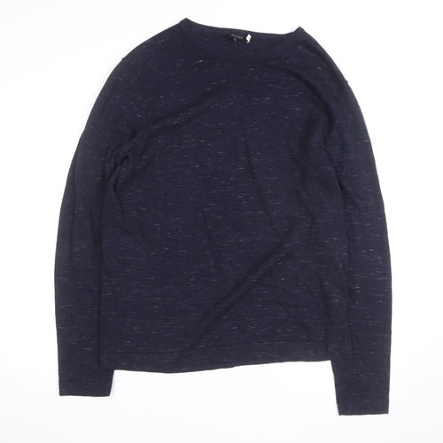 Jack & Jones Men's Blue XL Cotton Blend Crew Neck Pullover Jumper