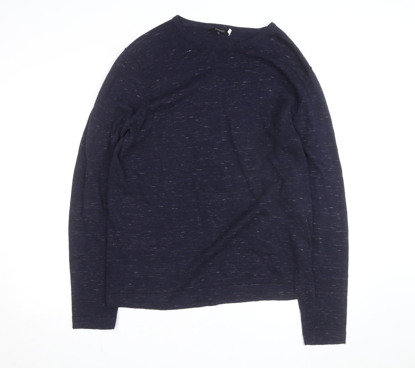 Jack & Jones Men's Blue XL Cotton Blend Crew Neck Pullover Jumper