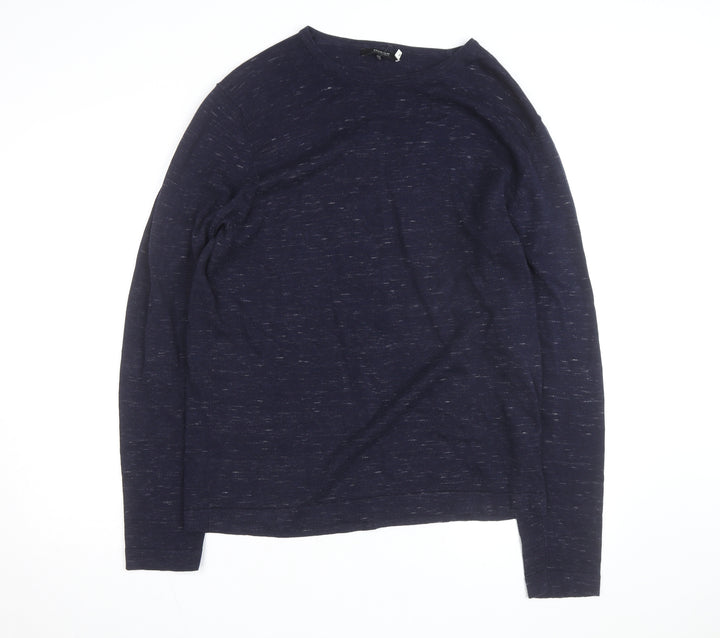 Jack & Jones Men's Blue XL Cotton Blend Crew Neck Pullover Jumper