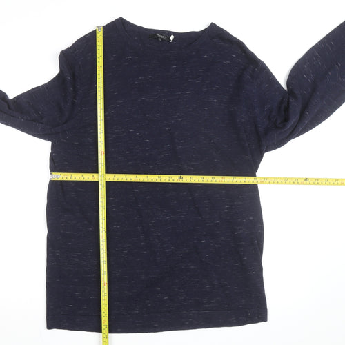 Jack & Jones Men's Blue XL Cotton Blend Crew Neck Pullover Jumper