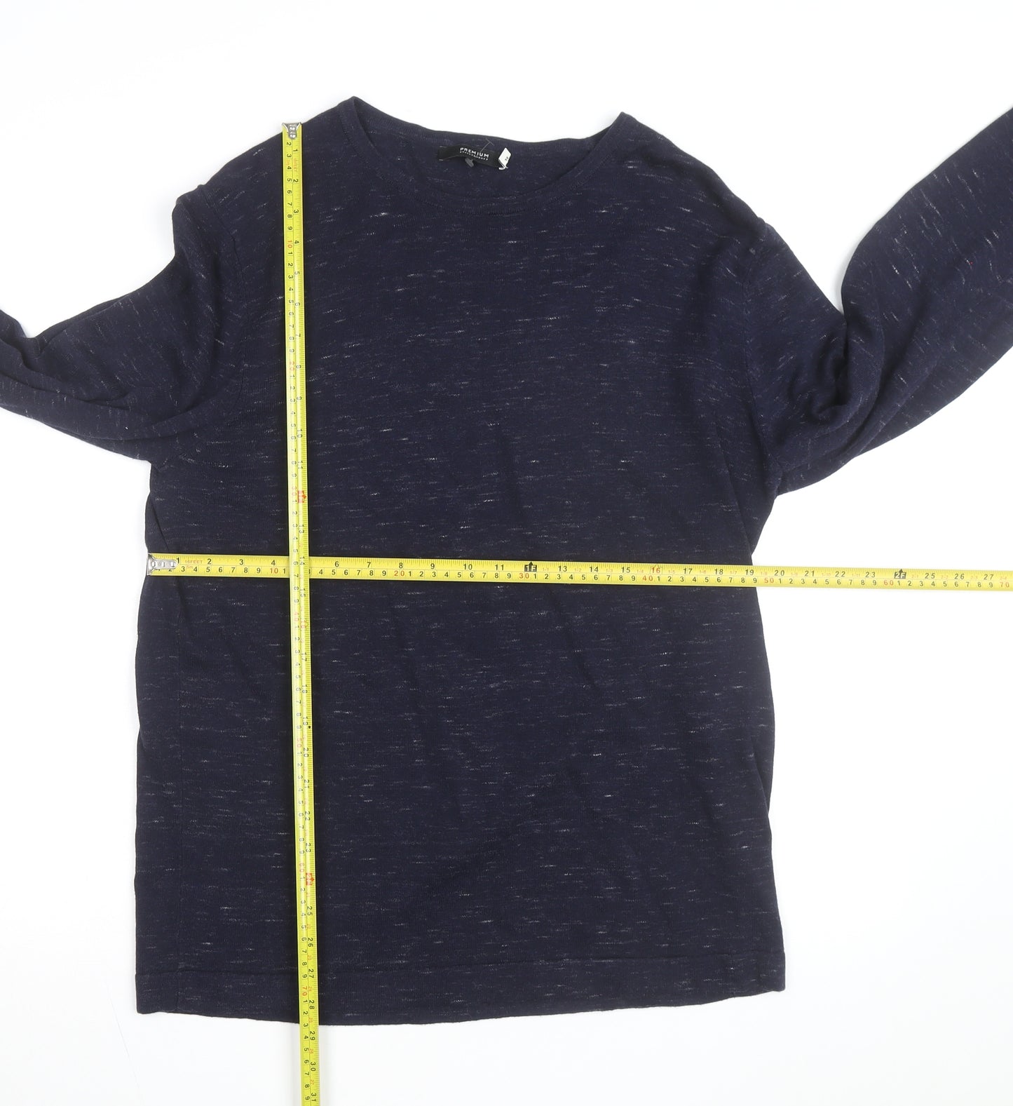 Jack & Jones Men's Blue XL Cotton Blend Crew Neck Pullover Jumper