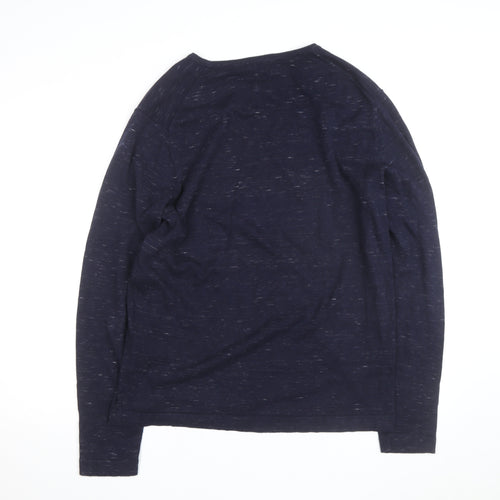 Jack & Jones Men's Blue XL Cotton Blend Crew Neck Pullover Jumper