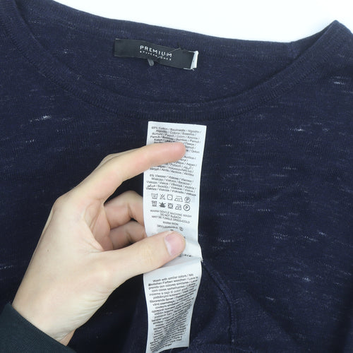 Jack & Jones Men's Blue XL Cotton Blend Crew Neck Pullover Jumper