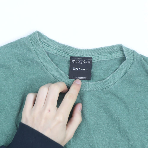 iets frans... Men's Green Crew Neck Short Sleeve T-Shirt Size M