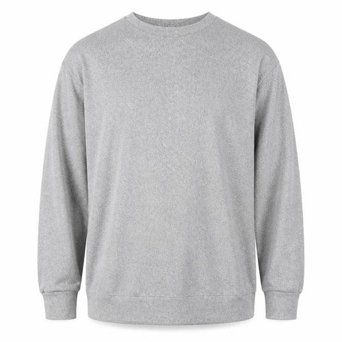 Uniqlo Men Grey L Long Sleeve Crew Neck Casual Top