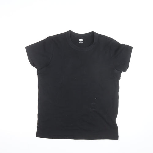 Uniqlo Men’s Black Crew Neck Cotton Short Sleeve T-Shirt M