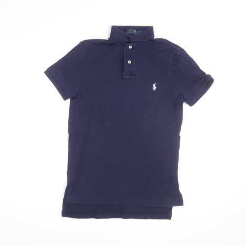 Ralph Lauren Men's Blue XS Slim Fit Cotton Polo Shirt