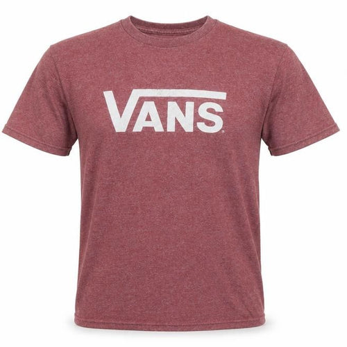 Vans Men's Red Crew Neck Short Sleeve Graphic T-Shirt Size S