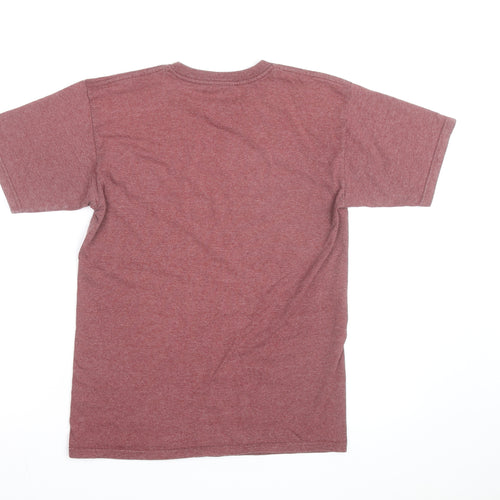 Vans Men's Red Crew Neck Short Sleeve Graphic T-Shirt Size S