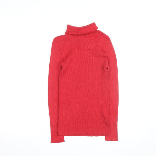 Faded Glory Women's Red Roll Neck Slim Fit Jumper Size S