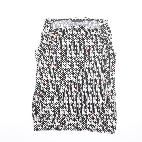 Esprit Women's Multicoloured Geometric Sleeveless Blouse S