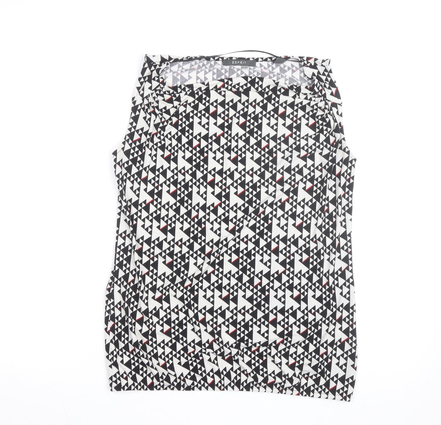 Esprit Women's Multicoloured Geometric Sleeveless Blouse S