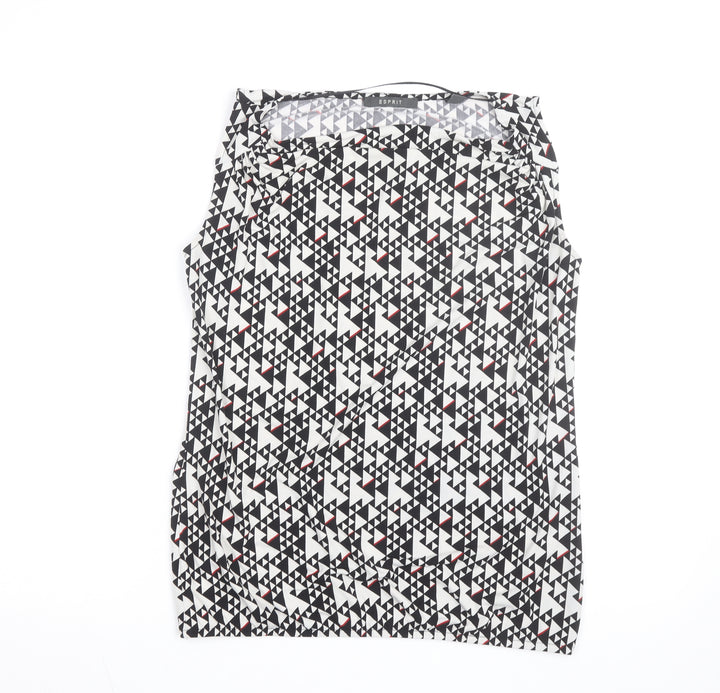 Esprit Women's Multicoloured Geometric Sleeveless Blouse S