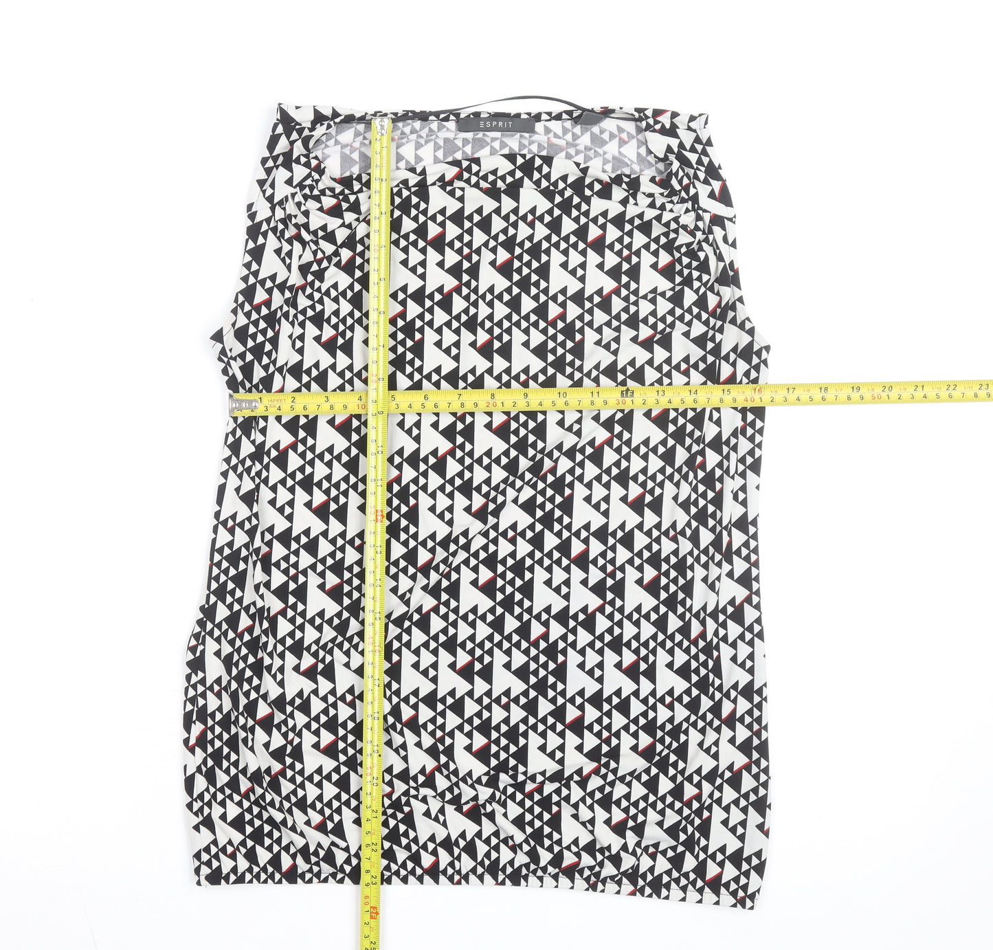 Esprit Women's Multicoloured Geometric Sleeveless Blouse S