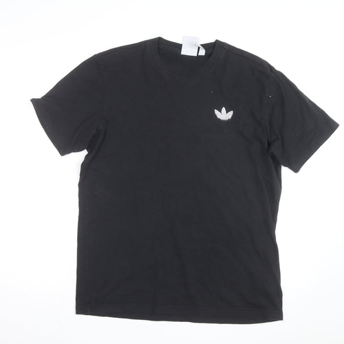 Adidas Men's Black Graphic Logo Cotton T-Shirt Size S