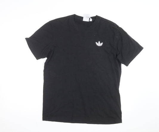 Adidas Men's Black Graphic Logo Cotton T-Shirt Size S