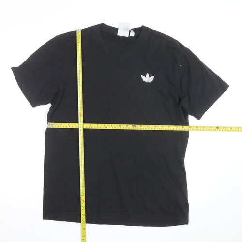Adidas Men's Black Graphic Logo Cotton T-Shirt Size S
