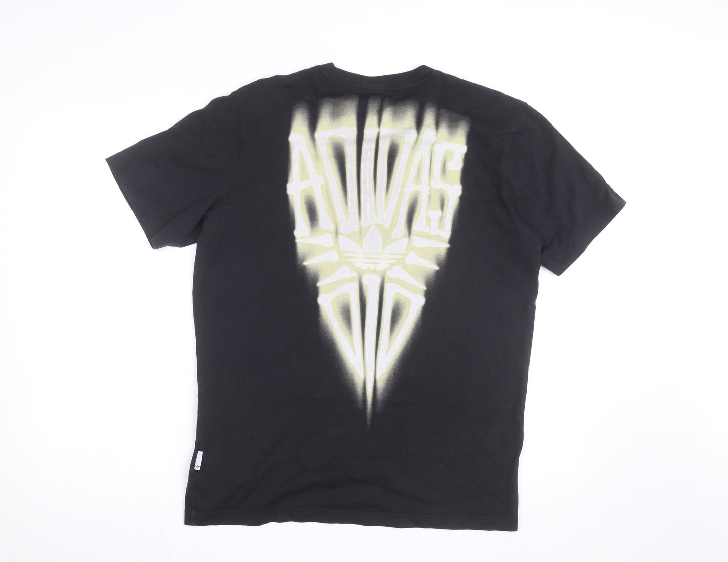 Adidas Men's Black Graphic Logo Cotton T-Shirt Size S