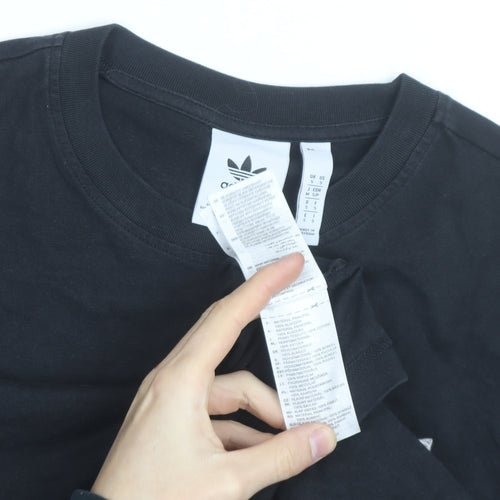 Adidas Men's Black Graphic Logo Cotton T-Shirt Size S