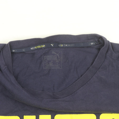 Puma Men's Blue Moisture Wicking Graphic T-Shirt Size S