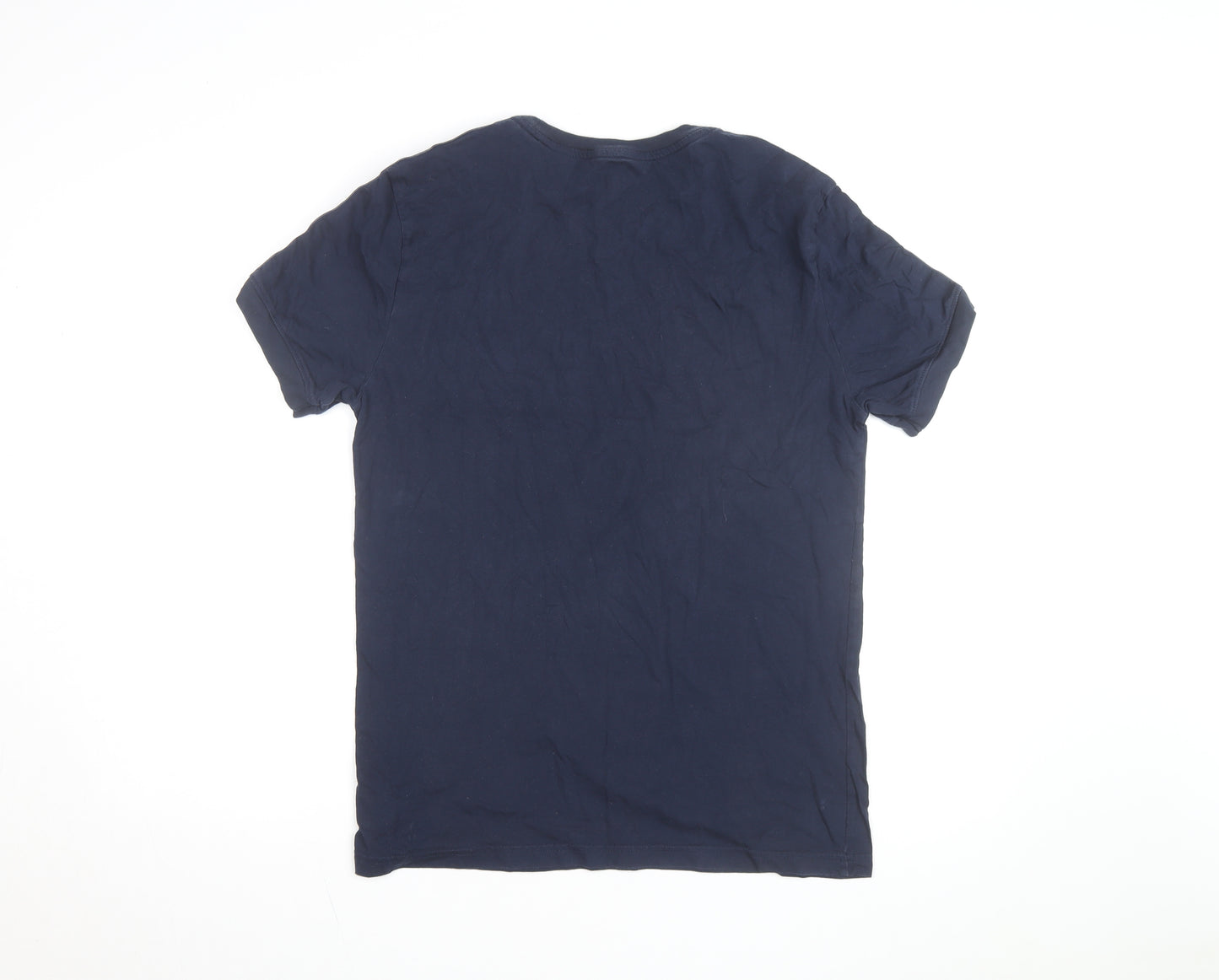 Tommy Hilfiger Men's Blue L Jersey Crew Neck Logo T-Shirt