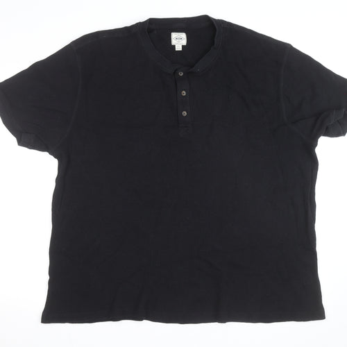 NEXT Men’s Black 2XL Henley Short Sleeve Knit T-Shirt