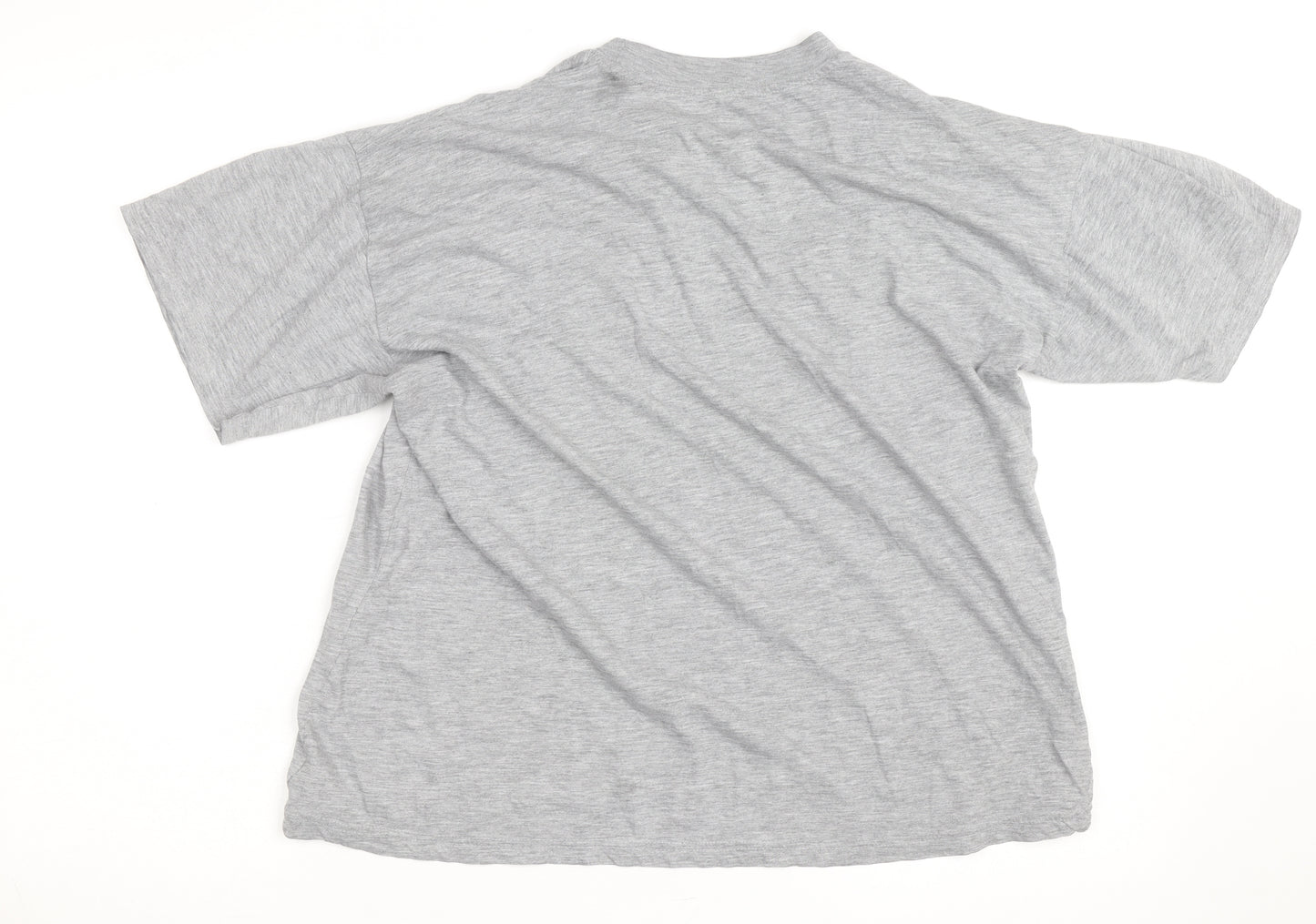 BHS Men's Grey Cotton Rich Crew Neck Short Sleeve T-Shirt L