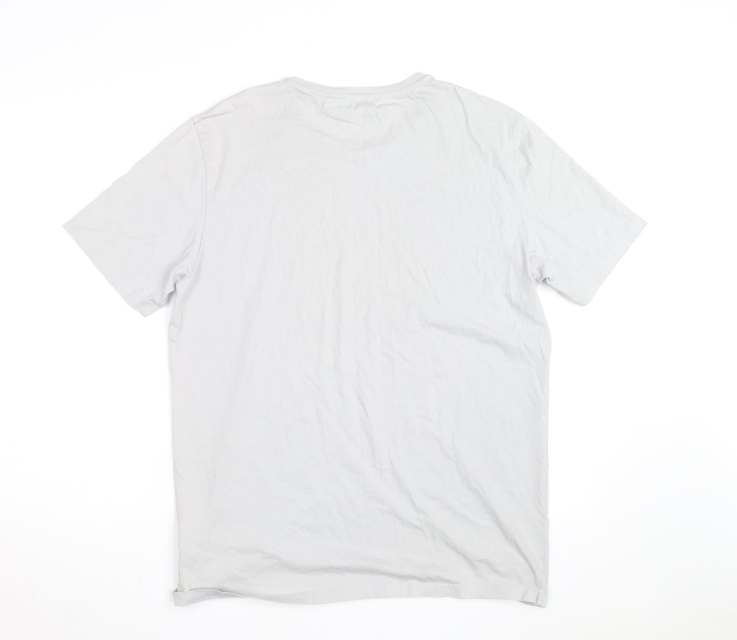 COS Women White Cotton Short Sleeve Basic T-Shirt M