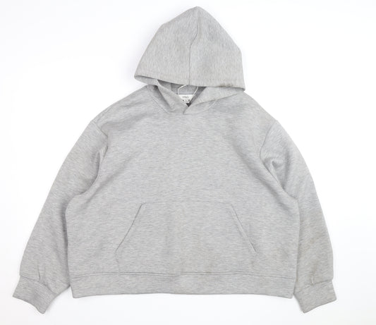 Marks and Spencer Mens Grey XL Pullover Hoodie Cotton Blend