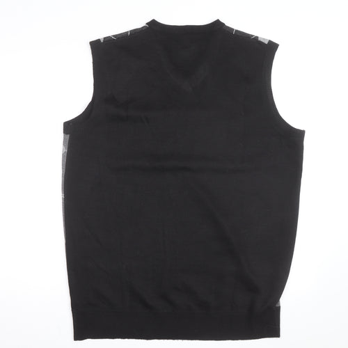 Red Rhino Men's Grey Argyle Sleeveless V-Neck Vest XL