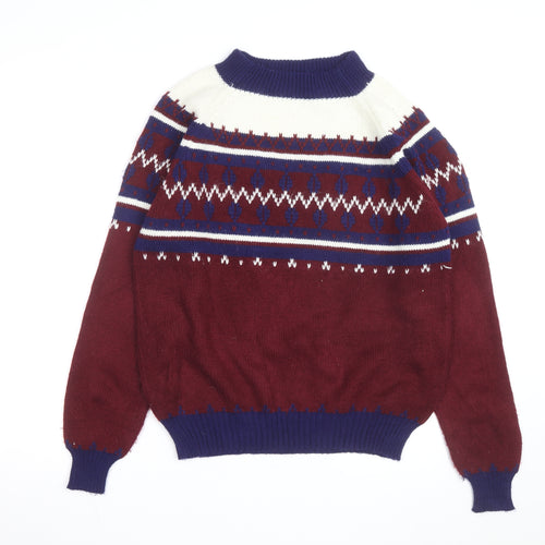 The Men's Shop JCPenney Men's Multicoloured Fair Isle Acrylic Pullover Jumper M