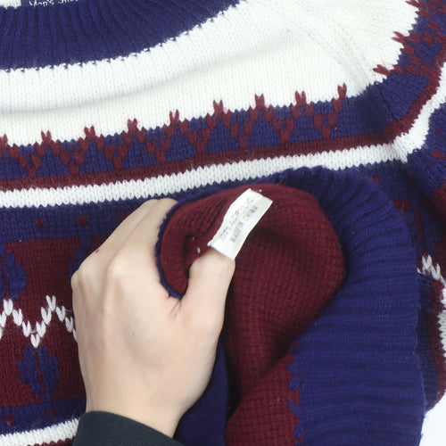 The Men's Shop JCPenney Men's Multicoloured Fair Isle Acrylic Pullover Jumper M