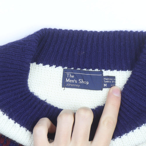 The Men's Shop JCPenney Men's Multicoloured Fair Isle Acrylic Pullover Jumper M