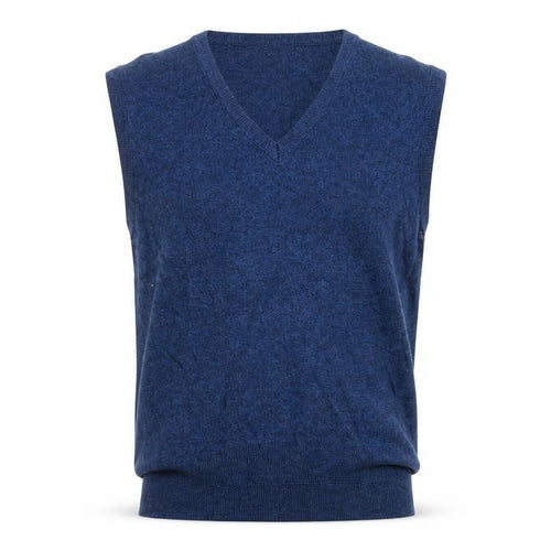 Jantzen Men's Blue Wool Sleeveless V-Neck Vest Jumper L
