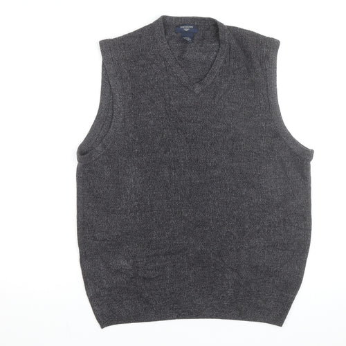 Dockers Men's Grey Acrylic Sleeveless V-Neck Knit Vest Size L