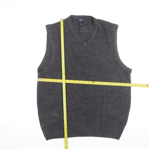 Dockers Men's Grey Acrylic Sleeveless V-Neck Knit Vest Size L