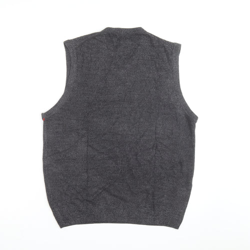 Dockers Men's Grey Acrylic Sleeveless V-Neck Knit Vest Size L
