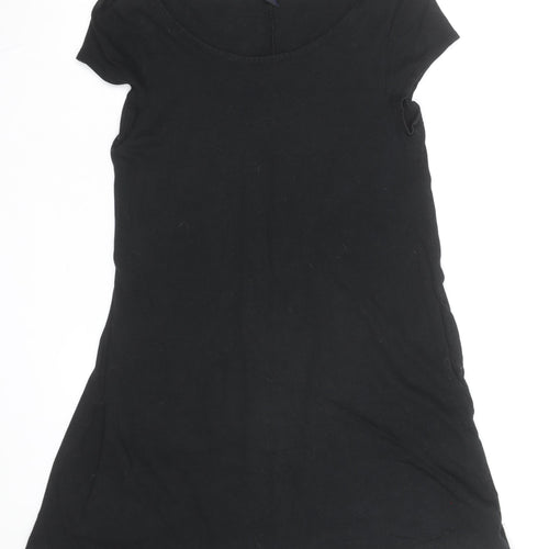 Gap Women Black Short Sleeve T-Shirt Dress M