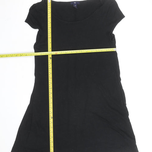 Gap Women Black Short Sleeve T-Shirt Dress M
