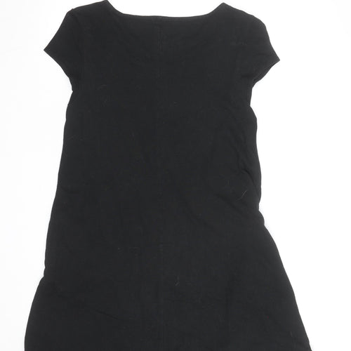 Gap Women Black Short Sleeve T-Shirt Dress M