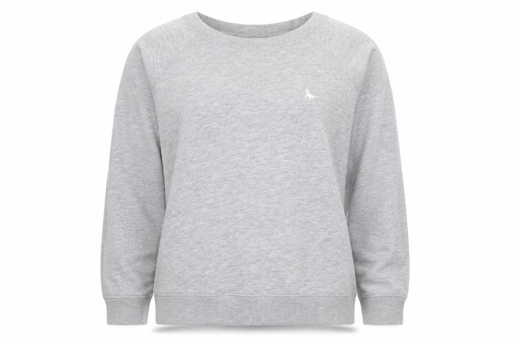 Jack Wills Womens Grey Crew Neck Pullover Sweatshirt Size 6