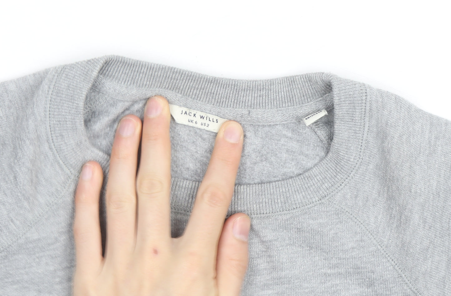 Jack Wills Womens Grey Crew Neck Pullover Sweatshirt Size 6