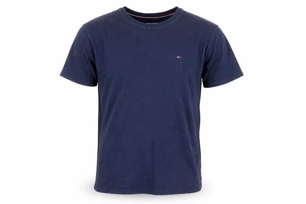 Tommy Jeans Men's Blue Cotton Regular Fit T-Shirt Size M