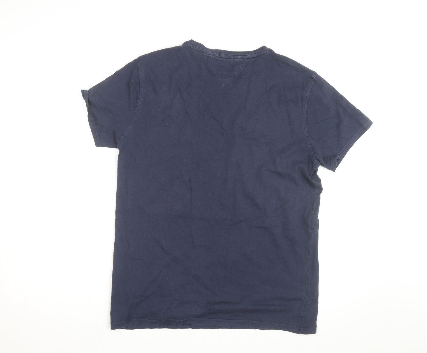 Tommy Jeans Men's Blue Cotton Regular Fit T-Shirt Size M