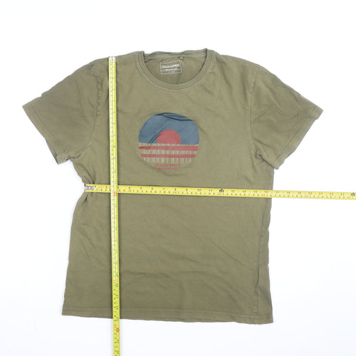 Craghoppers Men’s Green Graphic Print Cotton T-Shirt Size S