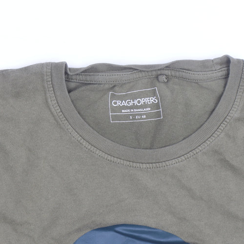 Craghoppers Men’s Green Graphic Print Cotton T-Shirt Size S